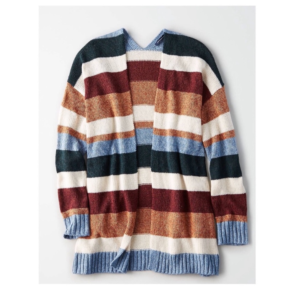 SOLD: American eagle slouchy striped boyfriend cardigan